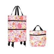 2in1 Reusable Grocery Bags with Waterproof Coating and Folding Wheels - Foldable Tote Bags for Shopping, Moving Express Delivery Multi-Purpose Storage for Groceries