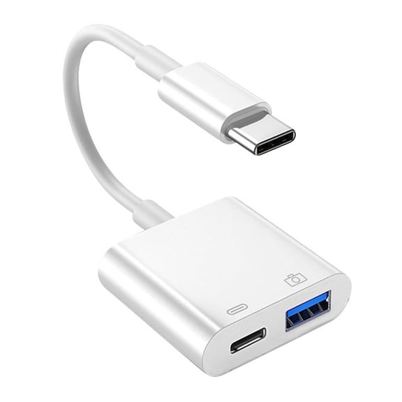 2in1 Type C USB Charging OTG Adapter HUB Splitter Converter For PD Laptop Q8J0