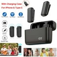 thumbnail image 1 of 2in1 Wireless Lavalier Microphone For iPhone Android Phone Camera Audio Video 2 Clip-on Microphones For YouTube TikTok Live, 1 of 10