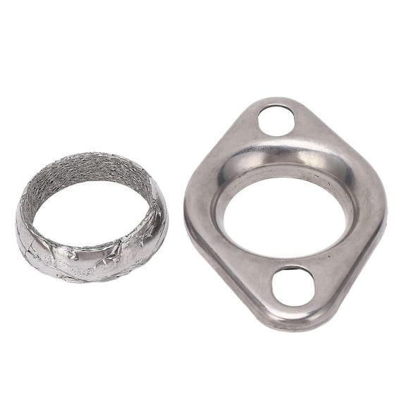 2inch 2 Bolt Exhaust Header Collector Flange with Gasket Stainless Steel Oval Exhaust Pipe Flange Fitting