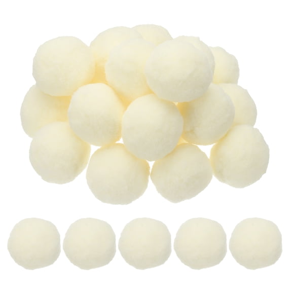 2inch Pom Poms for Crafts, 20pcs Pompoms for Crafts Puff Balls Bulk Fuzzy Balls for Hats Christmas Art DIY, Beige