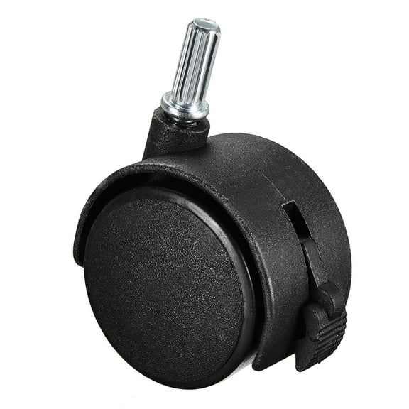 2inch Swivel Casters Nylon Twin Wheel 8mmx20mm Stem Furniture Caster with Brake