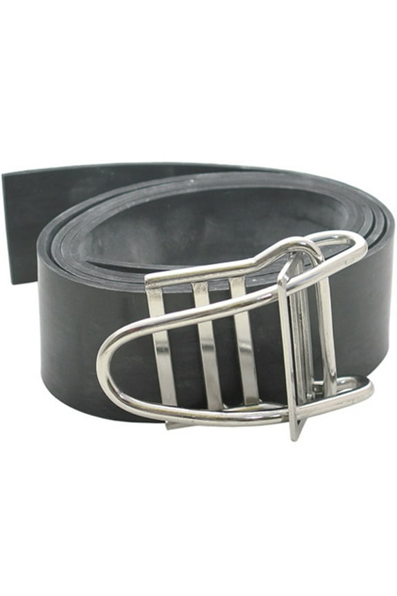 2inch x 65inch Heavy Duty Black Rubber Weight Belt with Wire Buckle