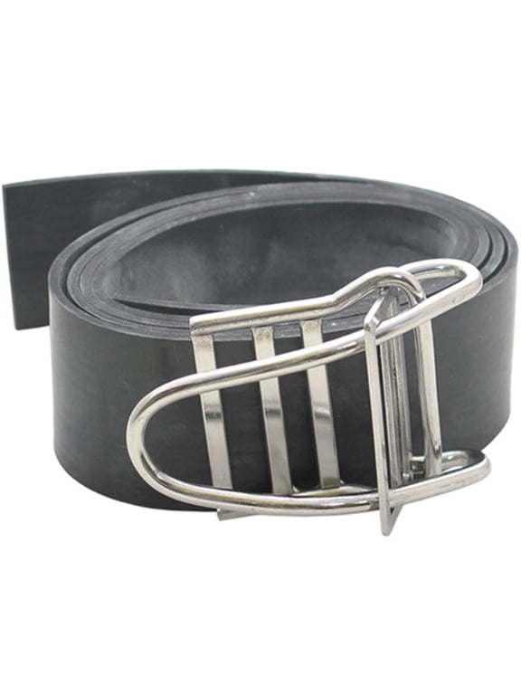 2inch x 65inch Heavy Duty Black Rubber Weight Belt with Wire Buckle