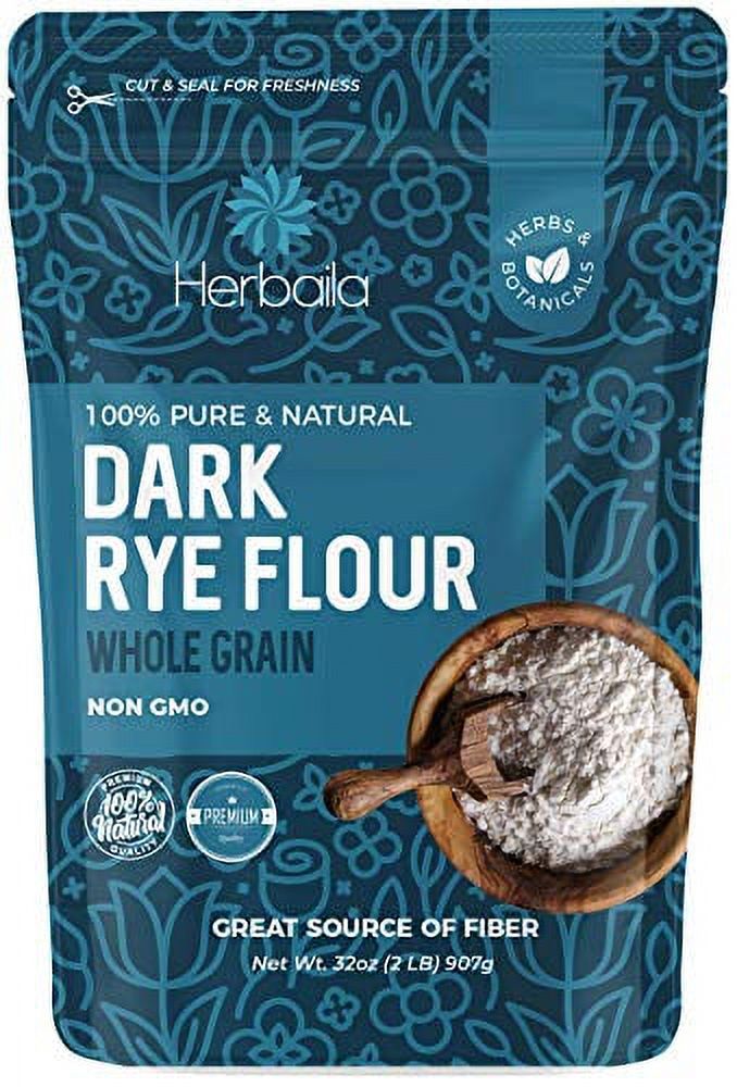 2lb / 32oz Dark Rye Flour for Bread, Pumpernickel Flour, Rye Bread