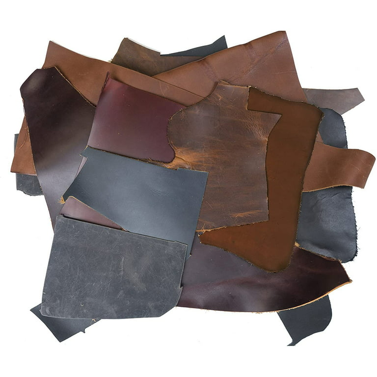Cow Upholstery Leather Scrap: 10-lb Box: Gallery Item