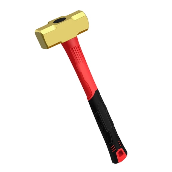 2lb Brass Sledge Hammer,Non-Sparking, Comfortable Fiberglass Handle,2-Pounds,Non-Magnetic,Corrosion Resistant