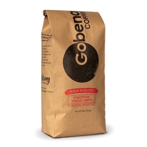 2lb Ethiopian Yirgacheffe Light Roast Whole Bean Specialty Coffee, 32 ounces, 2 pounds