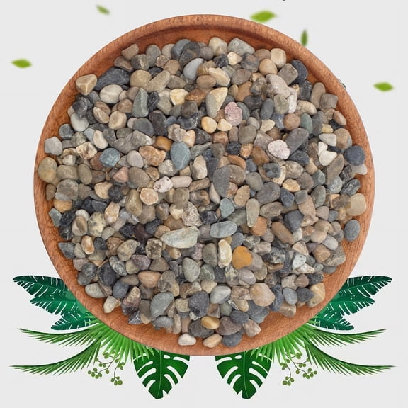 2lbs Fish Tank Rocks, 1/5 Inch Pea Gravel for Fish Tank, Decorative River Rocks for Aquarium Succulent Cactus Plant Vase Fillers Soil Cover and Outdoor Landscaping Stones