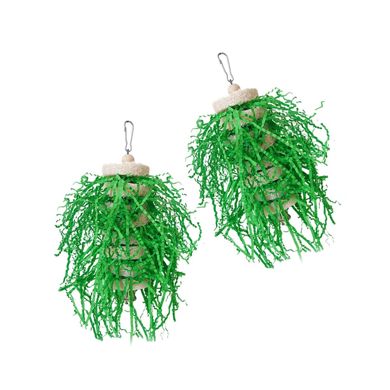 2lots Parakeets Gnawing Rope Interactively Loofah Parrots Toy ...