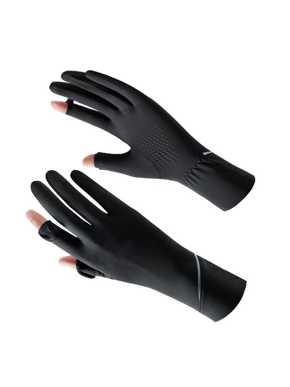 2lots Quick Drying Gloves Sunscreen Split Finger Mittens Sun Gloves for Outdoor Use