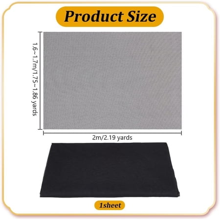 2m/2.2 Yards Black Micro Mesh Fabric 1.7~1.8 Yards Wide No Stretch Net Fabric Mesh Polyester Mesh Sheer Tulle Lace Fabric