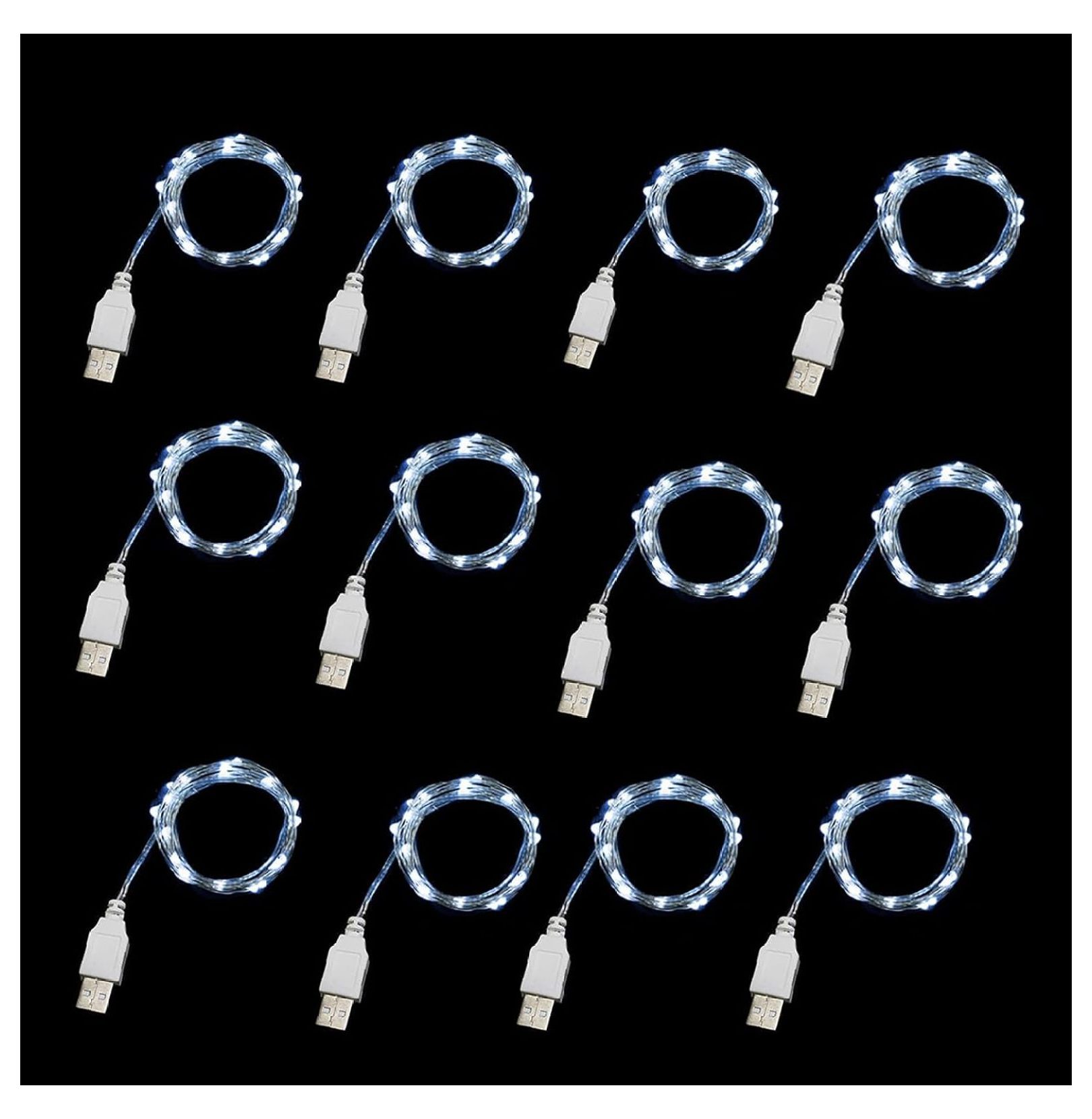 2m 20 LEDs Fairy String Lights, USB Powered String Light for Desk