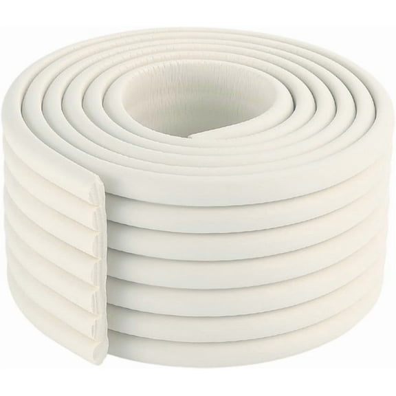 2m/6.56ft Window Gap Sealing Strip White Insulation Roll Plastic 3.3 x 0.3in Adhesive Soundproofing Pressure Sensitive Thermal Tape for Window Door Gap Water Pipes Sound Light Innsulation 1roll