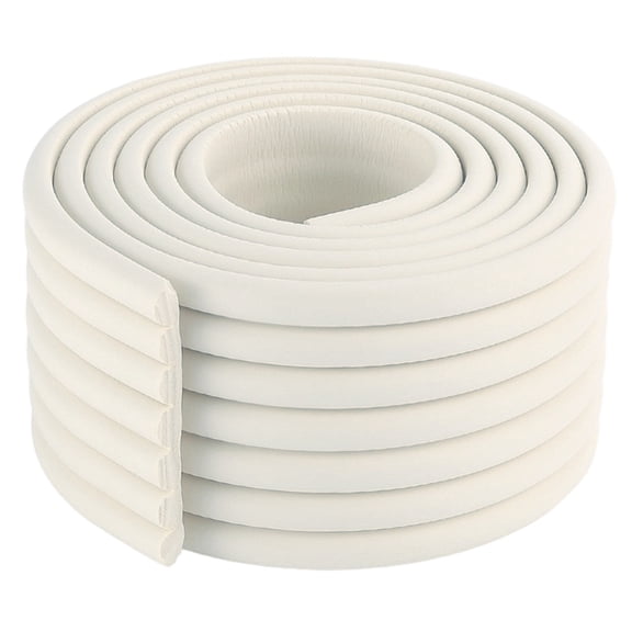 2m/6.56ft Window Gap Sealing Strip White Insulation Roll Plastic 3.3 x 0.3in Adhesive Soundproofing Pressure Sensitive Thermal TapeDIY