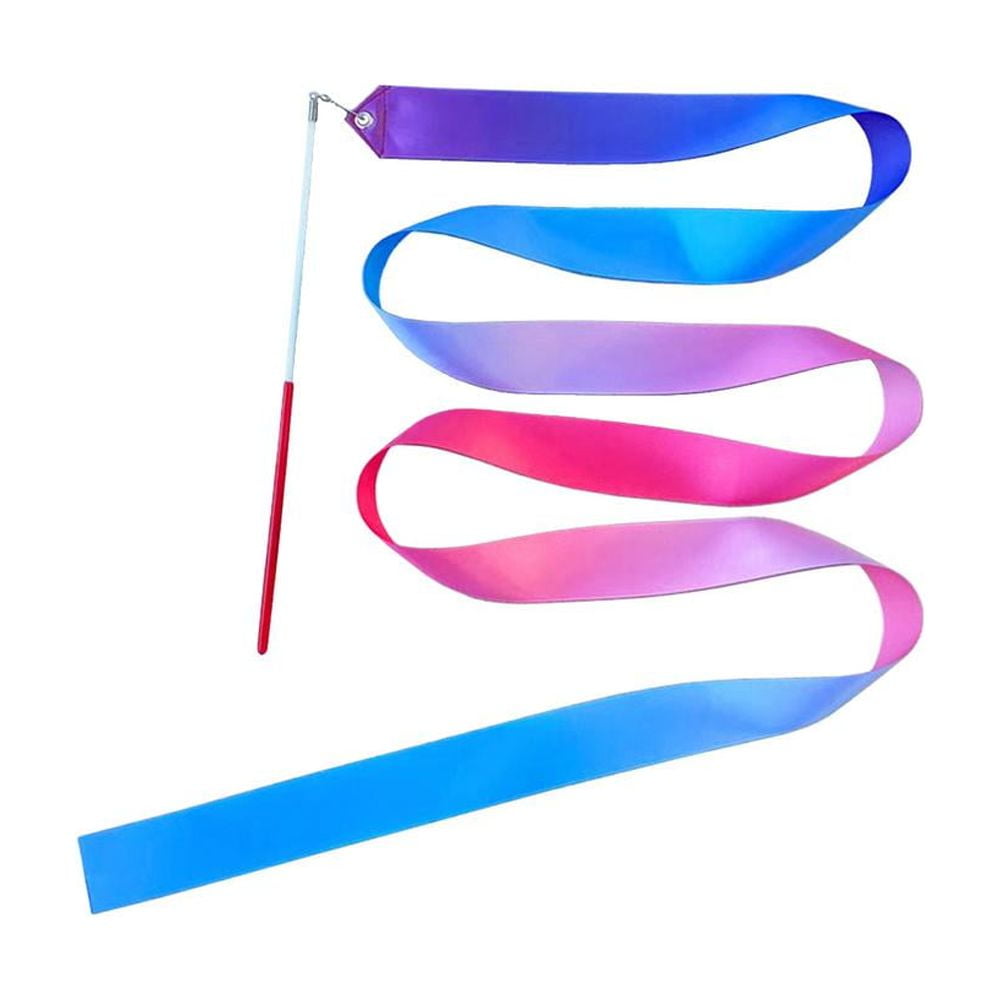 2m Dance Ribbons Rhythmic Art Gymnastics Ballet Streamer Twirling Rod ...