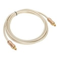 thumbnail image 1 of 2m Digital Optical Fiber Audio Cable for 5.1 Sound Track, Speaker, Power Amplifier, and TV - Gold Connector, 1 of 8