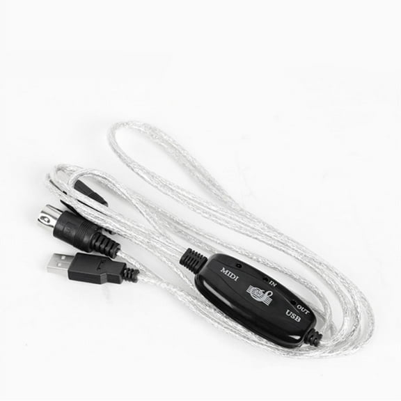 2m Keyboard to PC Adapter MIDI 5-Pin to USB Music Recording Converter Interface