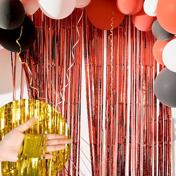 2m Rain Curtain for Birthday Wedding Party Decorations Fringe Light Drops Hanging Wall Background Event Photo Booth