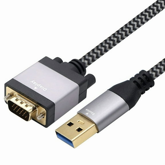 2m USB 3 0 to VGA Cable for Connecting Your Laptop to Monitors & Projectors