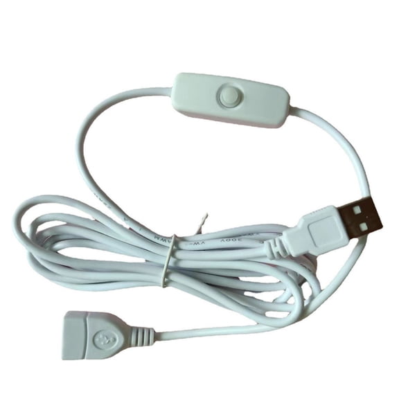 2m USB Extension Cable with On/Off USB Male to Female Cord for Data Reading and Power Output for USB Headsets