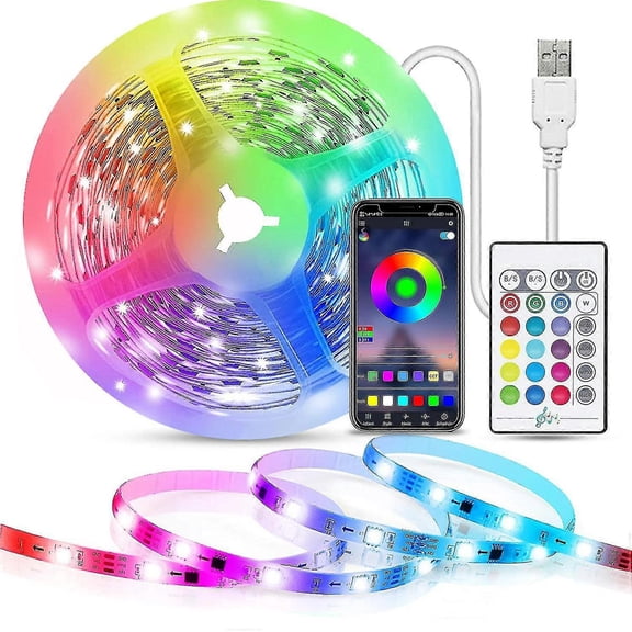 2m Usb Bluetooth Infrared Strip Light Music Rhythm Built-in Microphone Tv Tv Strip Light Set Style Modes, Timing Mode. [energy Class A+++]