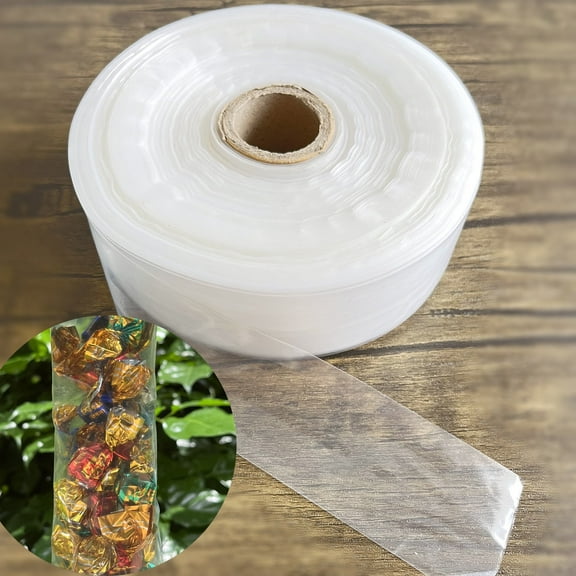 2mil Flat Poly Tubing Roll 2 inches650 Feet,4/6/8/10cm Available,Food Grade LDPE Resin for Custom Length Packaging