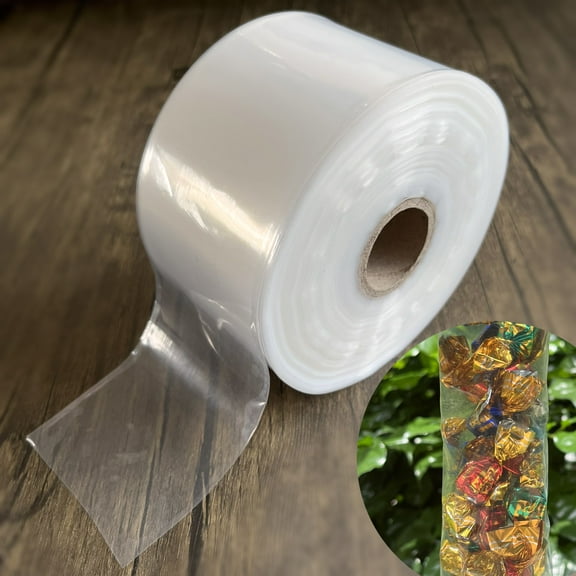 2mil Flat Poly Tubing Roll 3.1 inches410 Feet,Food Grade LDPE Resin for Custom Length Packaging