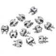 thumbnail image 1 of 2mm 1/16 Inch Stainless Steel Wire Rope Cable Clamp Fastener 12pcs, 1 of 8