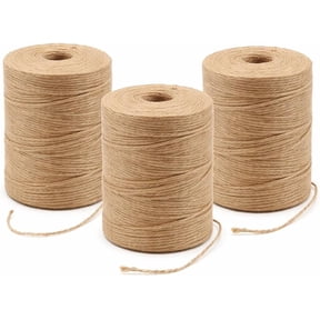 2mm - 164FT Natural Jute Twine Rope String - for Crafts Gardening Plant Accessories Gift Wrapping, Arts Packing Material Christmas Twine Bulk Wedding Decor (1800 Ft)