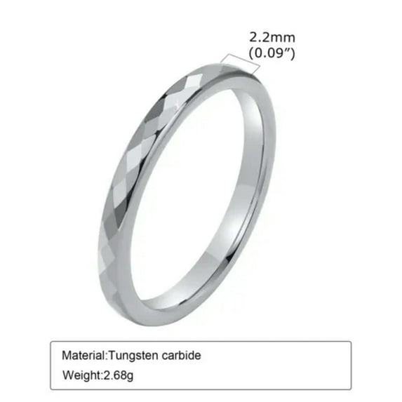 2mm/4mm/6mm/8mm Tungsten Carbide Bands Men Women's 5 Colors Plating Women's Ring