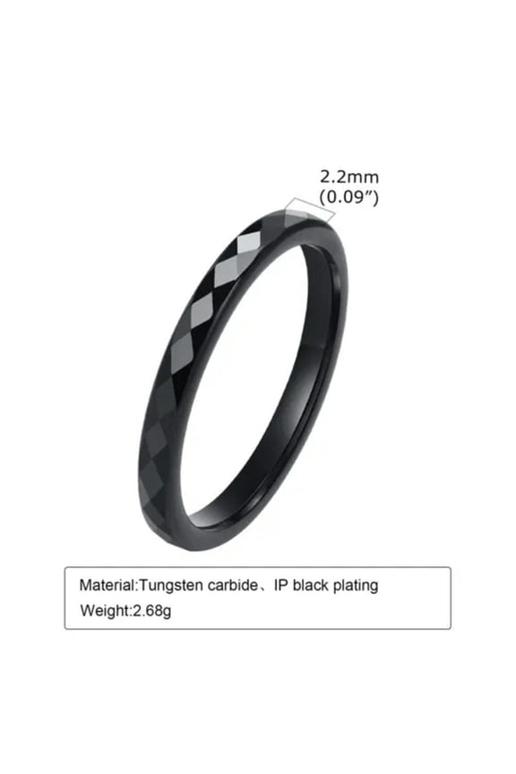 2mm/4mm/6mm/8mm Tungsten Carbide Bands Men Women's 5 Colors Plating Women's Ring