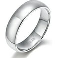 thumbnail image 1 of 2mm 4mm 6mm 925 Sterling Silver Ring High Polish Plain Dome Wedding Band Comfort Fit Size 3-13, 1 of 6