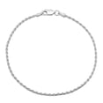 thumbnail image 1 of 2mm .925 Sterling Silver Diamond-Cut Twisted Rope Chain Bracelet, 7 inches, 1 of 7