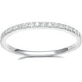 thumbnail image 1 of 2mm 925 Sterling Silver Wedding Band Cubic Zirconia Half Eternity Stackable Engagement Ring Size 3-13, 1 of 6