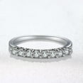 thumbnail image 1 of 2mm AAA Cz Tail Ring Womens White Gold Filled Wedding Anniversary Band Size 5-10, 1 of 4