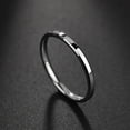 thumbnail image 1 of 2mm Black/Gold/Silver Stainless Steel Wedding Band Women's Smooth Ring Size 5-9, 1 of 9