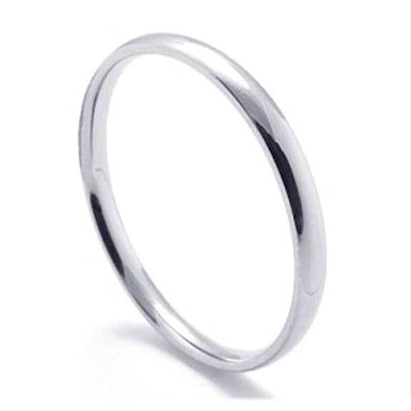 2mm Classic High Polished Tungsten Carbide Ring Half Round Comfor Fit Wedding Band
