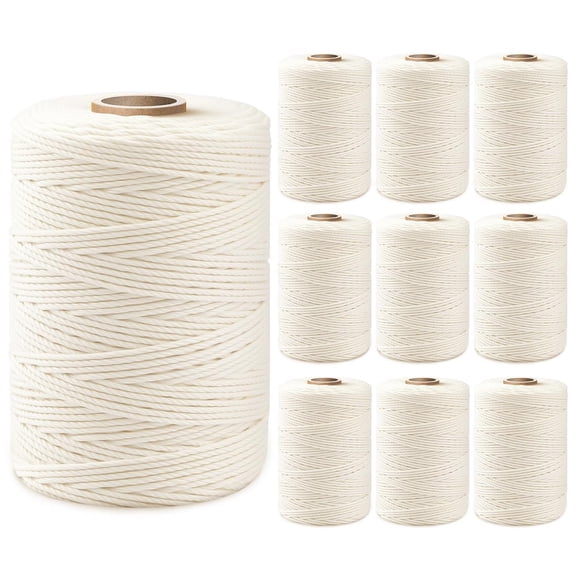 2mm Cotton Butcher String, 6000ft Total (10 Rolls x 600ft)