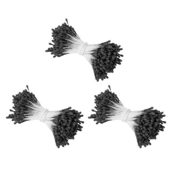 2mm Double Head Flower Stamen 1080 Pcs Artificial Floral Stamens, Black