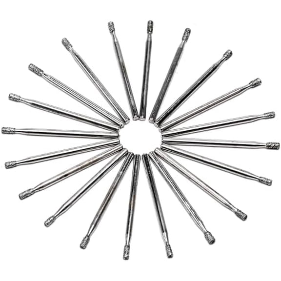 2mm  Drill Bits for Glass, 0.08" Tile Drill Bits, Small Hole  Drilling Tools for Stone Rocks Ceramic Porcelain  of 20 count