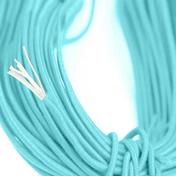 2mm Elastic Cord Polyester Beading Thread Drawstring Stretch String for Sewing Beaded Handicrafts 50 Yards-Lake