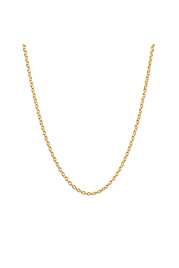 2mm Gold Tone Copper Chain Necklace, 20 Inch Figaro Link Necklace for Women Men, Lightweight Fashion Jewelry Chain for Everyday Wear, Layering, Birthday Gift