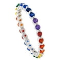 thumbnail image 1 of 2mm Ladies Sterling Silver Eternity Ring Rainbow Round Cut CZ Prong Set Rhodium Plated Band - JA01243BRG-7, 1 of 3