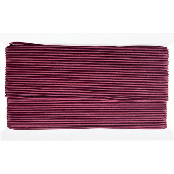 2mm Maroon Elastic Cord 90ft for Bracelet Making | Strong 2mm cord, holds heavy beads & crystals, secure knot-holding, jewelry DIY, macrame, large-hole projects