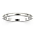thumbnail image 1 of 2mm Milgrain 10k White Gold Wedding Ring, 1 of 4