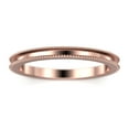 thumbnail image 1 of 2mm Milgrain 18K Rose Gold Over Silver Wedding Ring, 1 of 4