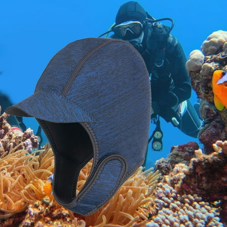 2mm Neoprene Wetsuit Hood Scuba Diving Hood Cap Stretch Sun Protection Surfing Thermal Hood Swimming Cap for Canoeing Water Sports Kayaking Navy