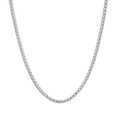 thumbnail image 1 of 2mm Rhodium Plated Square Box Chain Necklace, 24 inches, 1 of 7