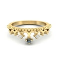 thumbnail image 1 of 2mm Round Labradorite 925 Silver Yellow Plated Women Crown Tiara Valentines Day Gifts Ring, 1 of 4